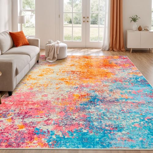 Rugflix 8x10 Multicolor Washable Area Rug