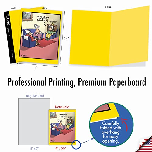 The Best Card Company - Variety Pack Of 10 Funny Assorted Blank All Occasions Notecards 4 X 5.12 Inch W/Envelopes - Cartoon Humor For Men, Women (10 Designs, 1 Each) - Wild For Whyatt M6463Ocb #TOP1