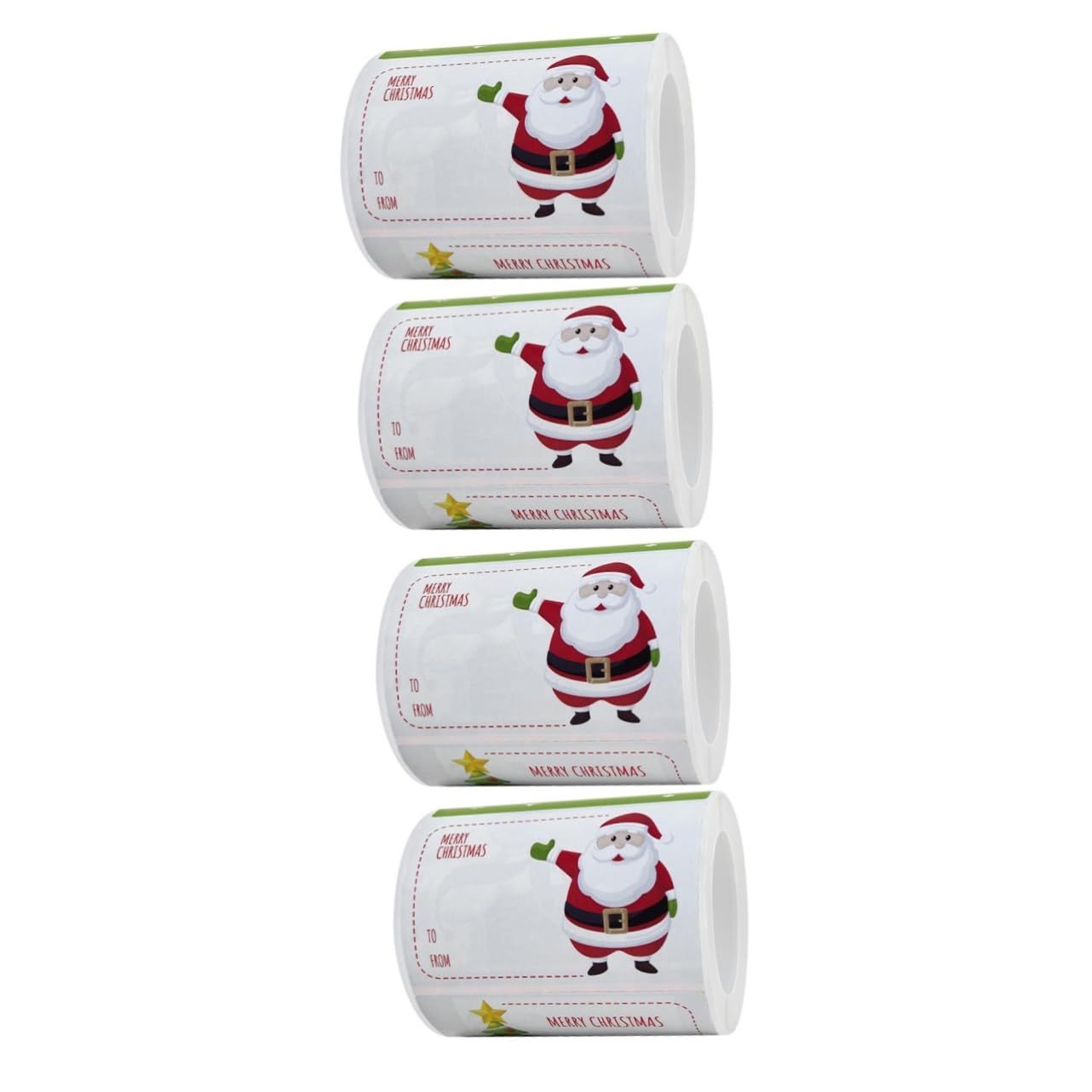 STOBOK 4rotoli Adesivi Natalizi Mano Etichette Per e Decorazioni Festive Stickers Cartoon Per e Confezioni