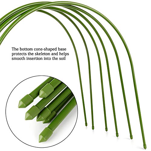 6 Cerchi Per Serra Da Giardino - Tunnel Di Coltivazione Lungo 120 Cm Con Rivestimento In Plastica - Supporti Per Piante