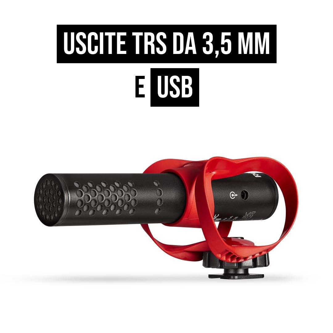 RØDE VideoMic GO II Microfono a canna ultra-compatto per fotocamere con uscite da 3,5 mm e USB per cinema, creazione di contenuti, podcasting e videochiamate