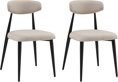 Miniatura 10 de JUSTONE Juego de 4 sillas de comedor, sillas de comedor modernas de mediados de siglo, sillas de comedor de cocina y comedor, silla de comedor