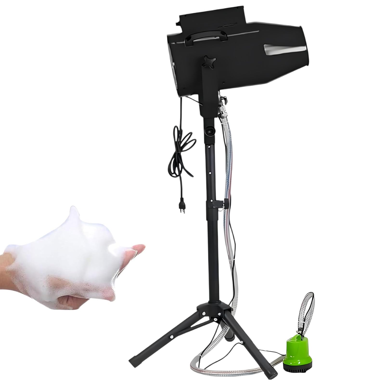 SHUMIAO High Power Party Foam Machine 1000W with Tripod Stand & Pump, 20m³/Min Fast Foam Release, 860 Sq.Ft Coverage for Outdoor Music Festivals, Summer Pool Parties, Backyard Gatherings