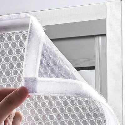 Weatherproofing Window Insulation Kit,Window Insulation Film for Winter,Window Thermal Cover Insulating Curtains,Waterproof,Windproof,Dust Proof,Reusable,Punch Free (27.6x78.7in)