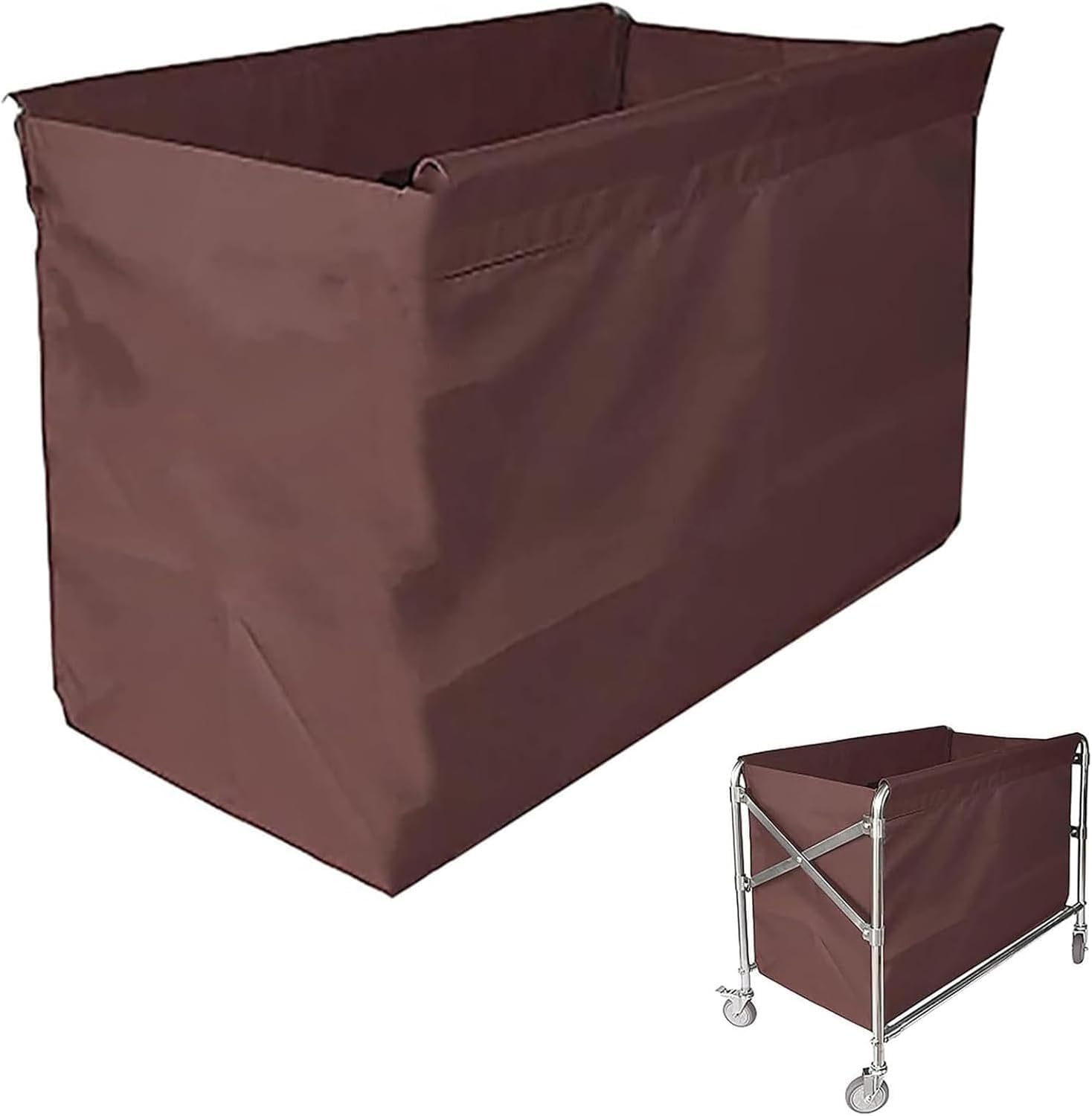 Borsa di ricambio per carrello della biancheria, copertura impermeabile resistente per uso commerciale, compatibile con cesti portabiancheria rettangolari da 400 litri, tessuto Oxford resistente