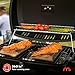 Megamaster 820-0065C 1 Burner Portable Gas Grill for Camping, Outdoor Cooking , Outdoor Kitchen, Patio, Garden, Barbecue with Two Foldable legs, Red + Black