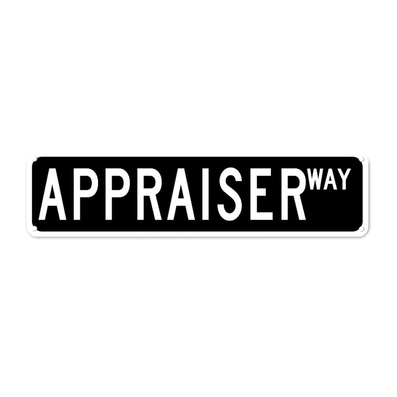 Appraiser WAY Retro Tin Signs Funny Aluminum Metal Sign for Home Kitchen Garden Yard Wall Pub Club Decor 4x16 Inch
