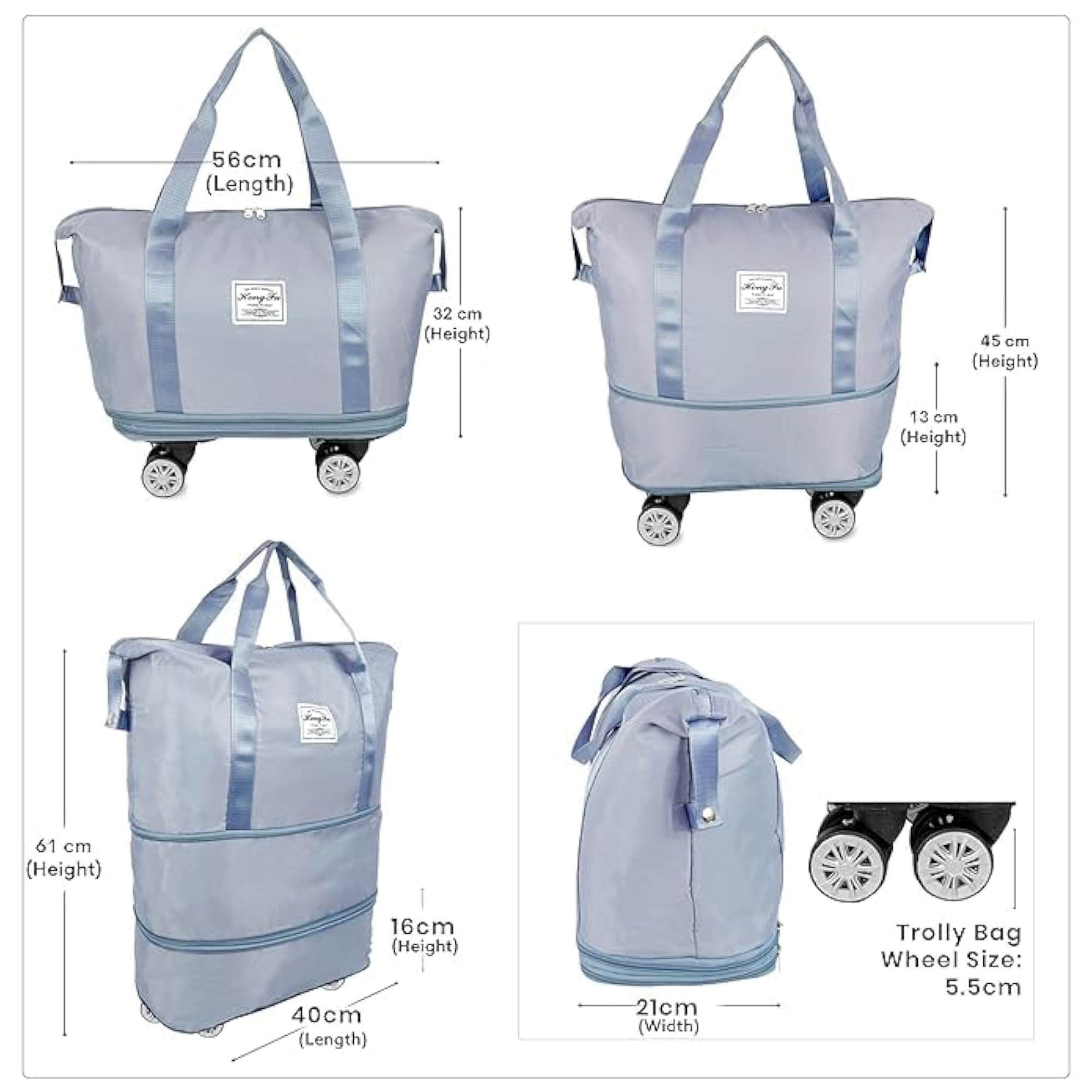 Foldable Travel Pocket Duffel Bag for Lightweight Carry