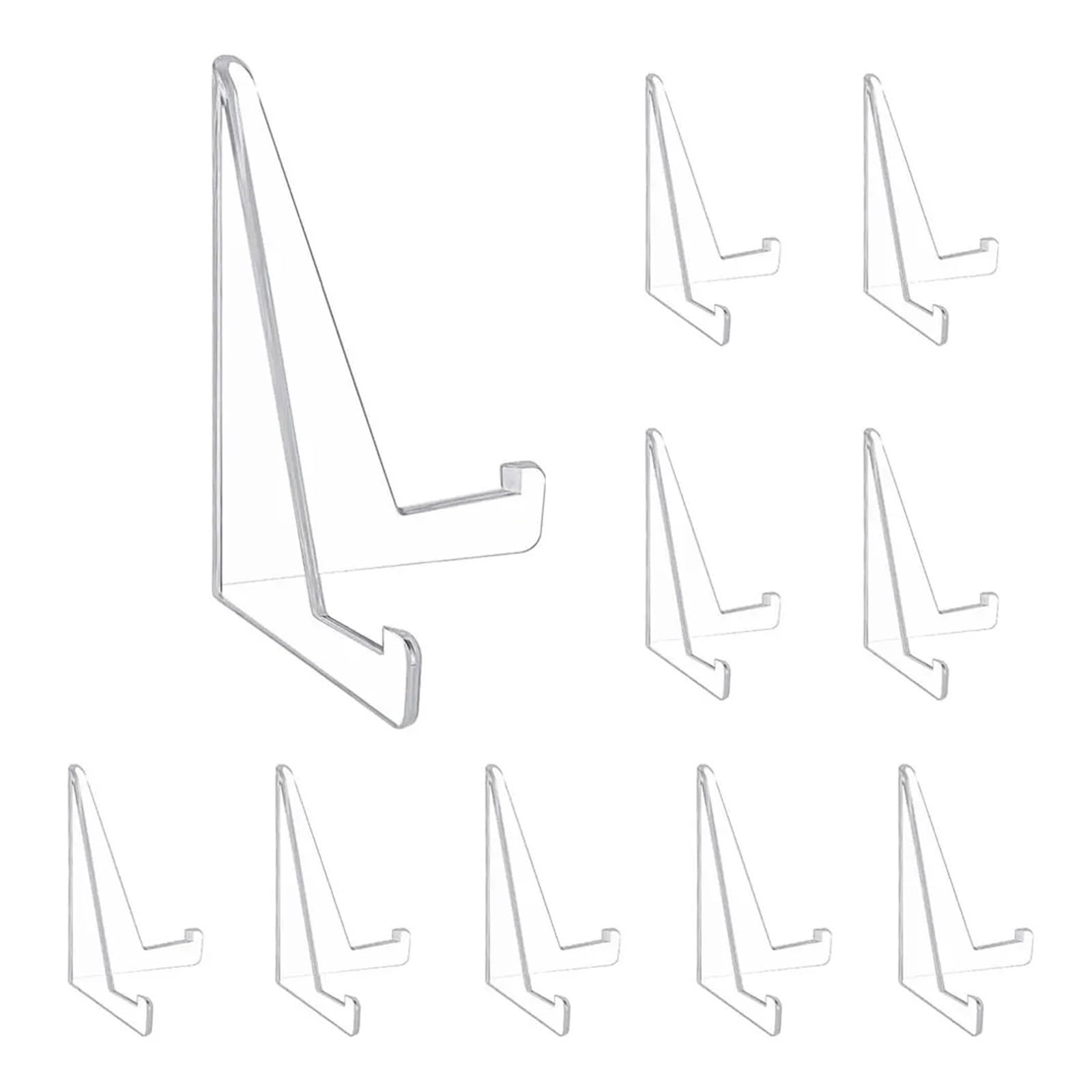 Zylven 10Pcs Transparent Acrylic Desktop Display Stand