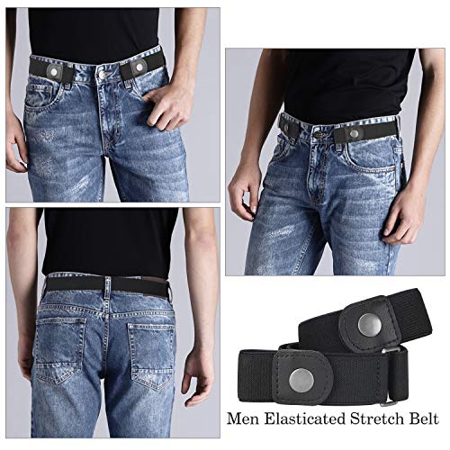 Image of XZQTIVE No Buckle Invisible Elastic Stretch Belt for Men /Women Fits waist 24-50in Father Day Gift