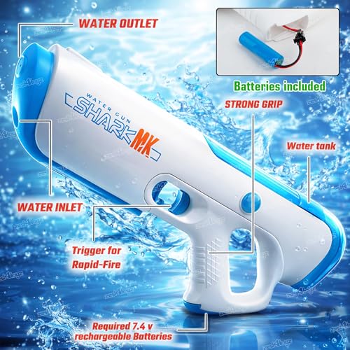 Image of Zest 4 Toyz Electric Water Gun Toy for Kids | USB Rechargeable Water Gun | Electric High-Pressure Automatic | Long-Range Shooting | Summer Beach Toy for Boys & Girls - Multi
