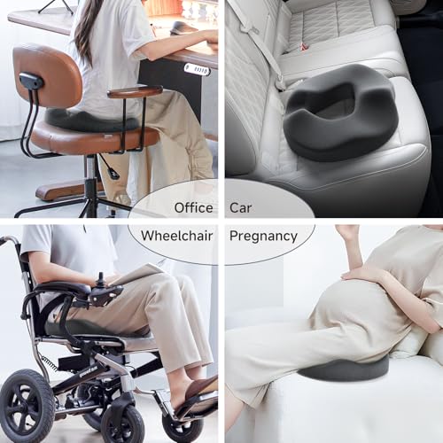 Benazcap BE-2024 TRIANGLE DONUT CUSHION GRAY Donut Pillow Seat Cushion Hemorrhoid Pillow thumb #5