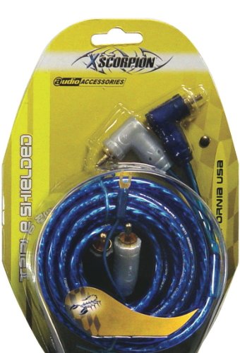 Xscorpion RCA Audio Cable - RCA for Audio Device, Remote Control - 6 ft - 2 x RCA Male Stereo Audio, 1 x Spade Terminal - 2 x RCA Male Stereo Audio, 1 x Spade Terminal - Blue