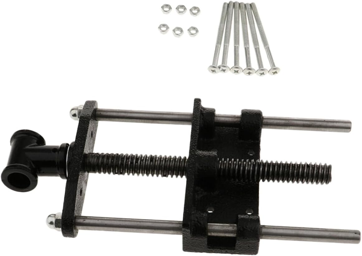 Woodworking Table Clamp and 7-inch Connecting Rod with Guide Rod, Lightweight Wood Table Plier for DIY Woodworking and Home Workshop Clamping