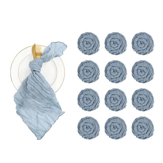 Uxcell Set Di 6 Tovaglioli Di Garza In Poliestere, 50x50 Cm, Colore Bordeaux, Rustici Per Matrimoni E Feste