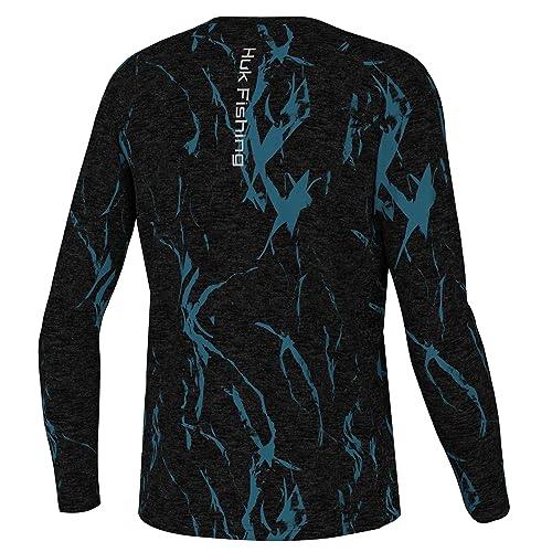 Image of HUK Kids Pursuit Pattern Long Sleeve Shirt, Fishing Shirt for Kids