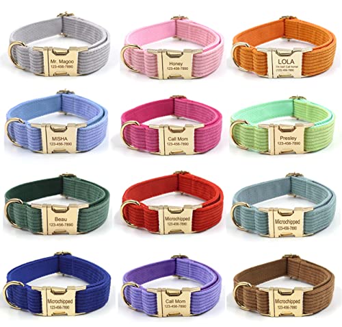 Personalized Dog Collars With Metal Buckle - Custom Pet Name Tags For Small Medium Large Boys And Girls Breeds #TOP1