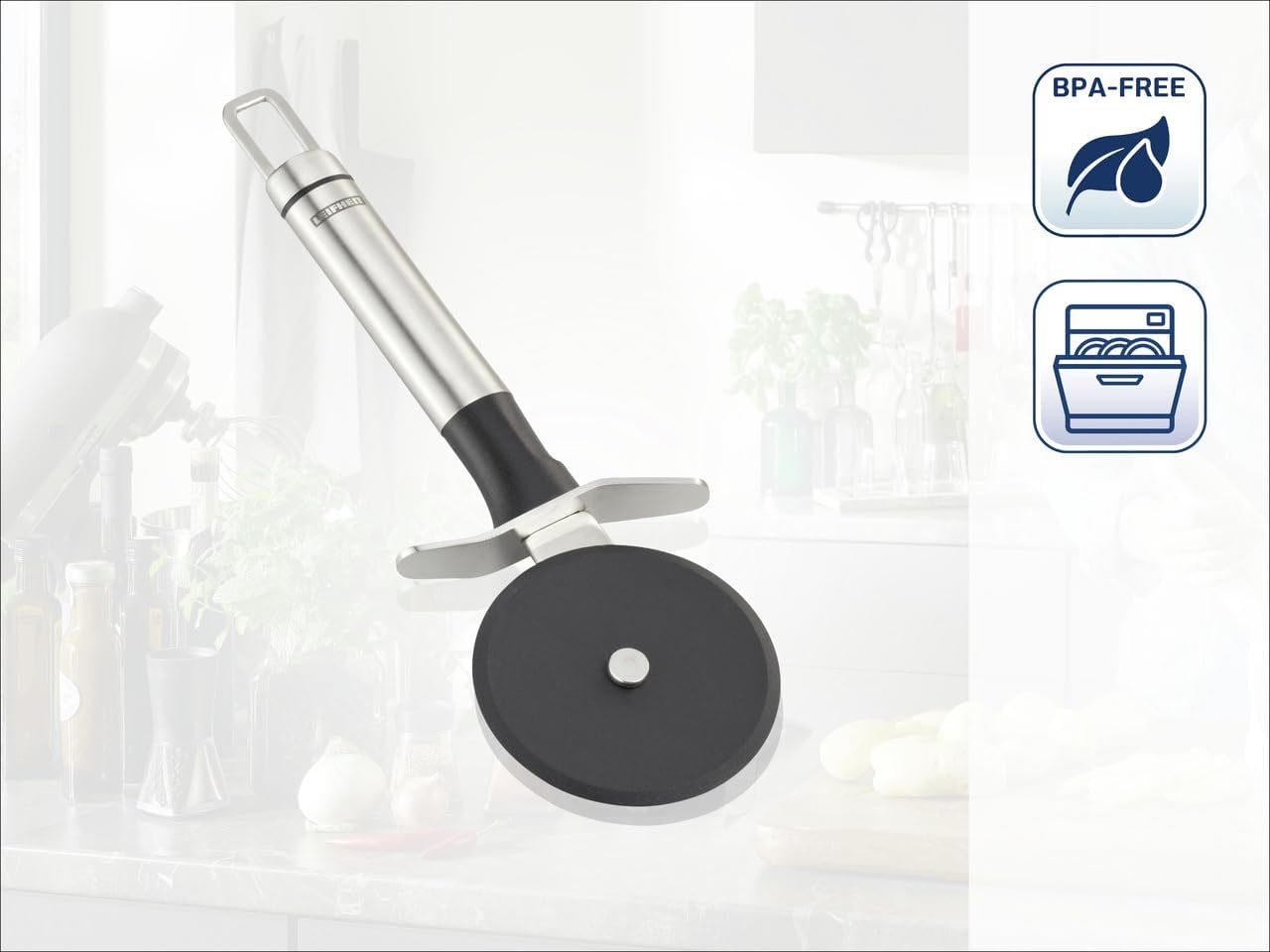 Leifheit Pizza Cutter, Silver/Black
