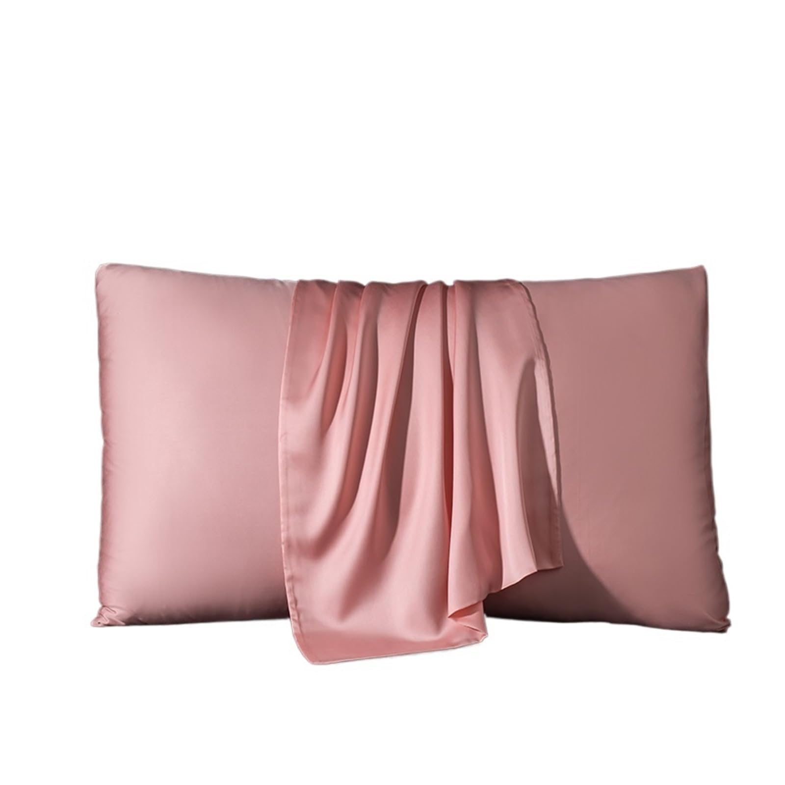 Silky Pillow Covers, Silk Pillowcase Multicolor Multiple Sizes(Pink,50x90cm 1pc)