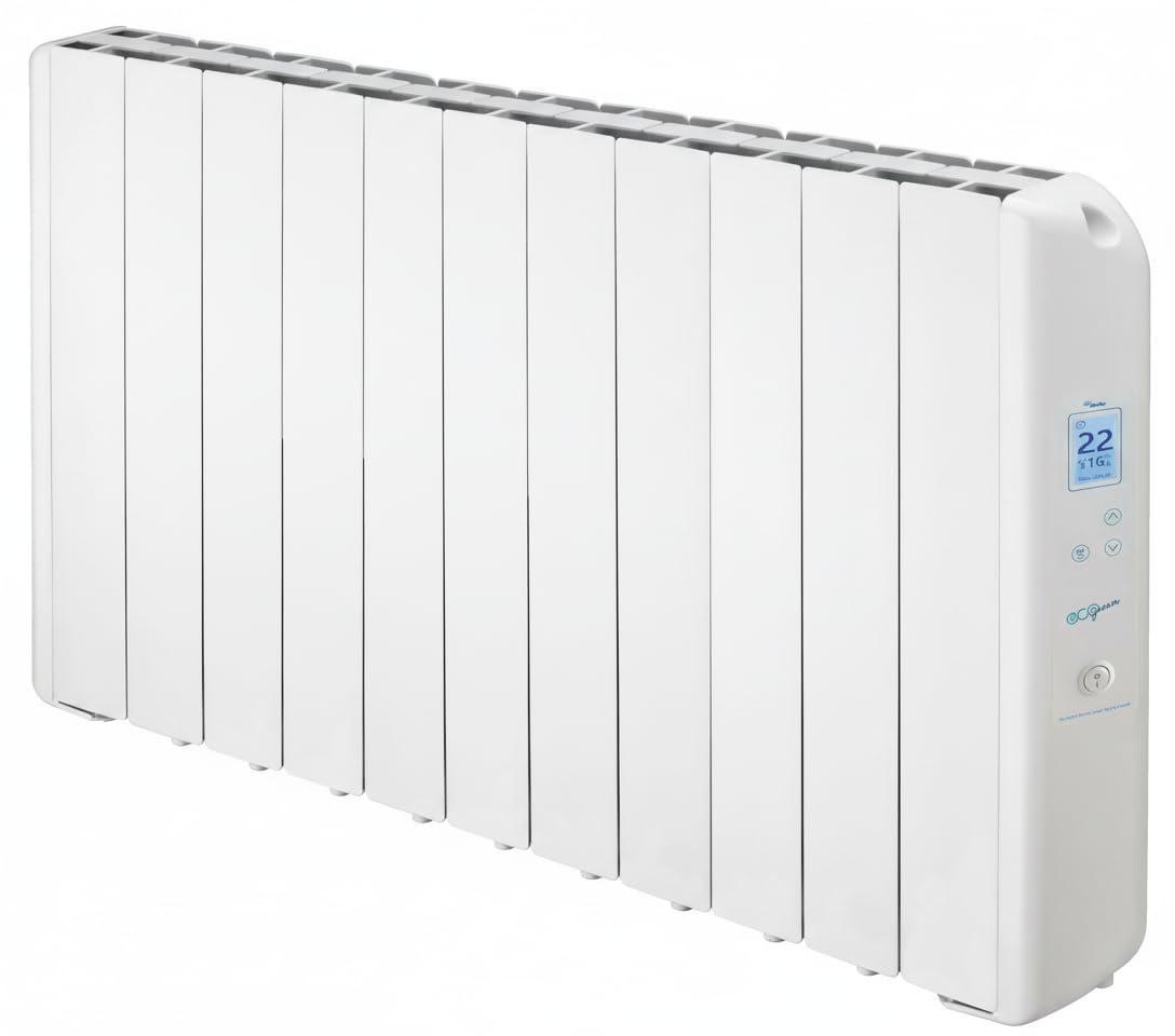 FARHO | Radiateur Électrique Eco Green WiFi 12100W | 11 Éléments | Émetteur Thermique à Inertie Fluide | Blanc | Faible Consommation Énergétique | Contrôle à Distance via Smartphone | Garantie 20 Ans