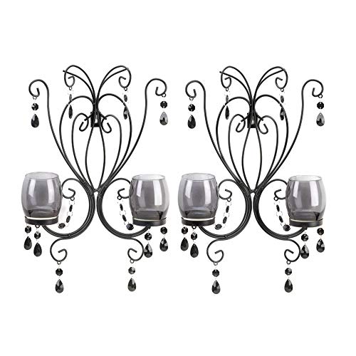 Accent Plus 57071233 Black Jewels Wall SCONCES, No Size