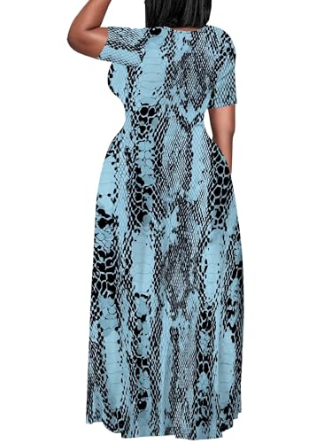 Image of Plus Size Maxi Dresses for Curvy Women T-Shirt Summer Sun Dresses Loose Fit