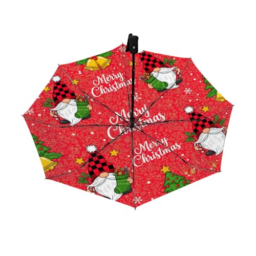 Parapluie de voyage pour la pluie et le soleil à motif Père Noël mignon