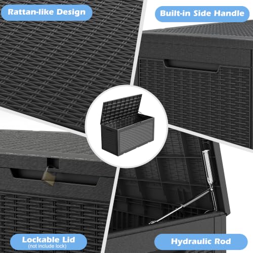 Image of Outdoor Storage Box Waterproof, 110 Gallon Deck Box For Patio Storage