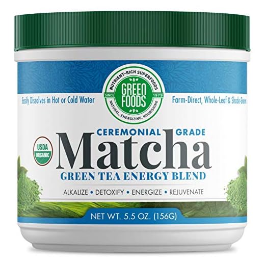 Green Foods Organic Ceremonial Grade Matcha Green Tea from Japan 5.5oz