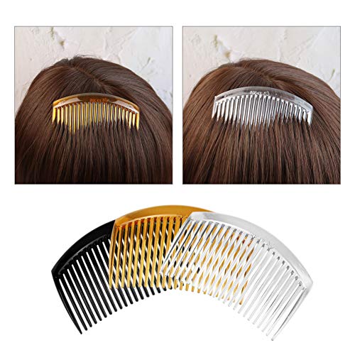 AUEAR, 6 Pack French Twist Comb Plastic Side Hair Combs with 23 Teeth Hair Clip Comb for Fine Hair Women Decorative