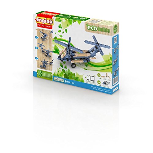 Engino Wood Plastic, Eco Helicopters,Kid,Multicolor