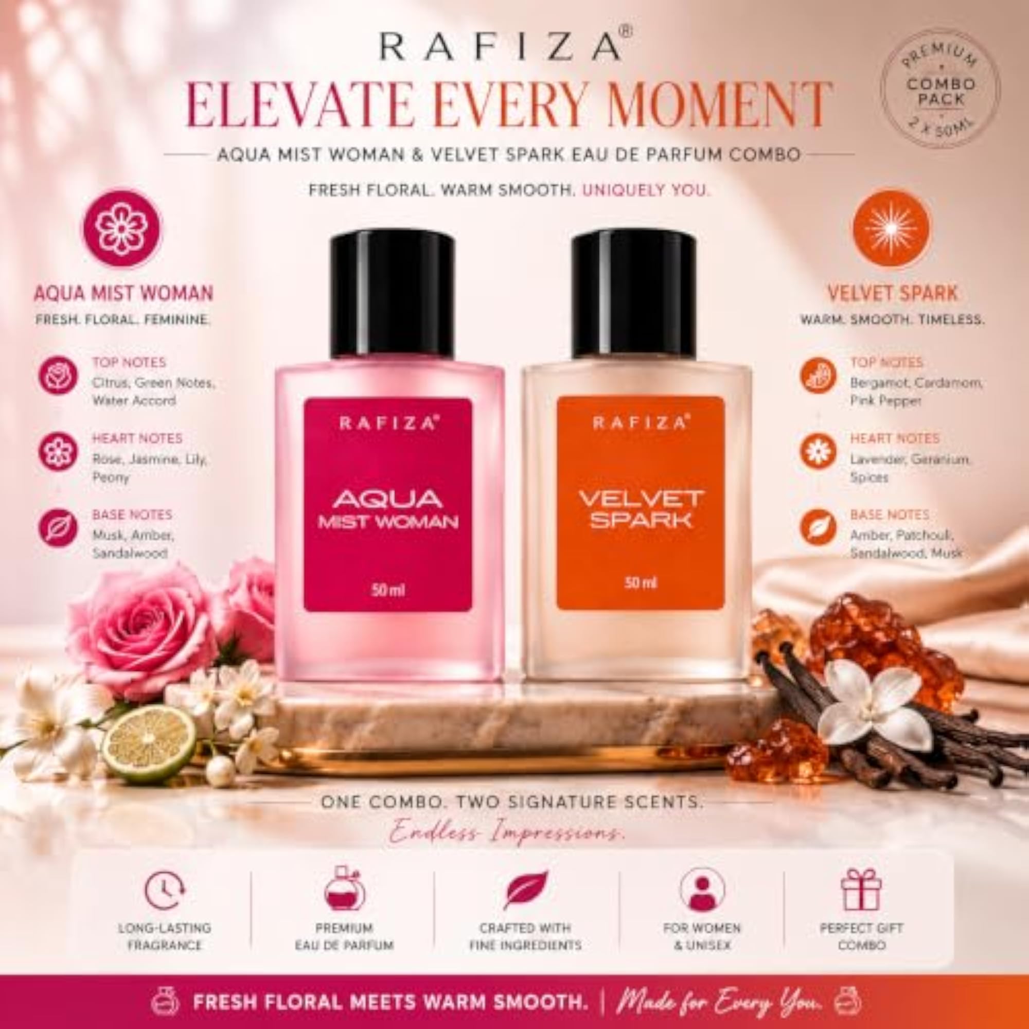 Aqua Mist & Velvet Spark Eau de Parfum Combo for Women