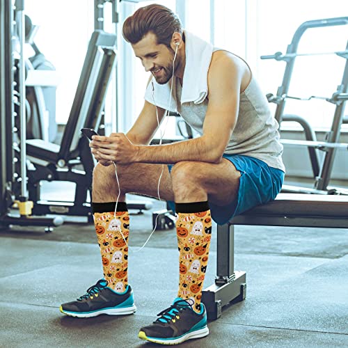 Image of Wusikd Cats Compression Socks for Women and Men Circulation Cute Long Socks for Athletic Running 1