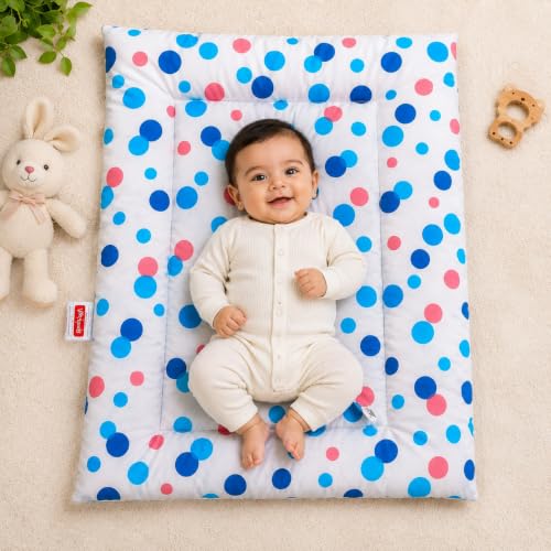 Image of VParents Cotton Crib Sheet for New Born Baby, Soft Cotton Godadi Set for Baby, Godari Bedding Set of 5, Multicolor
