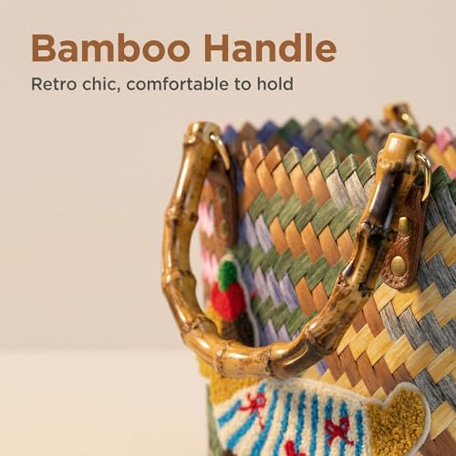 Bolso Tote tejido para mujer para playa verano boho miniatura 6