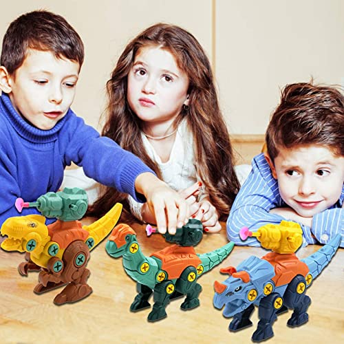 construção dinossauro | dinossauro desmontar brinquedos com chave fenda - Dinossauros construção con