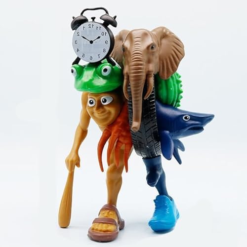 イタリアンブレインロット フィギュア 合体 18cm トゥントゥントゥンサフール フィギュアコレクション ホラージャンル イタリアン脳腐 置物 誕生日 子供用 クリスマスプレギフト (A)