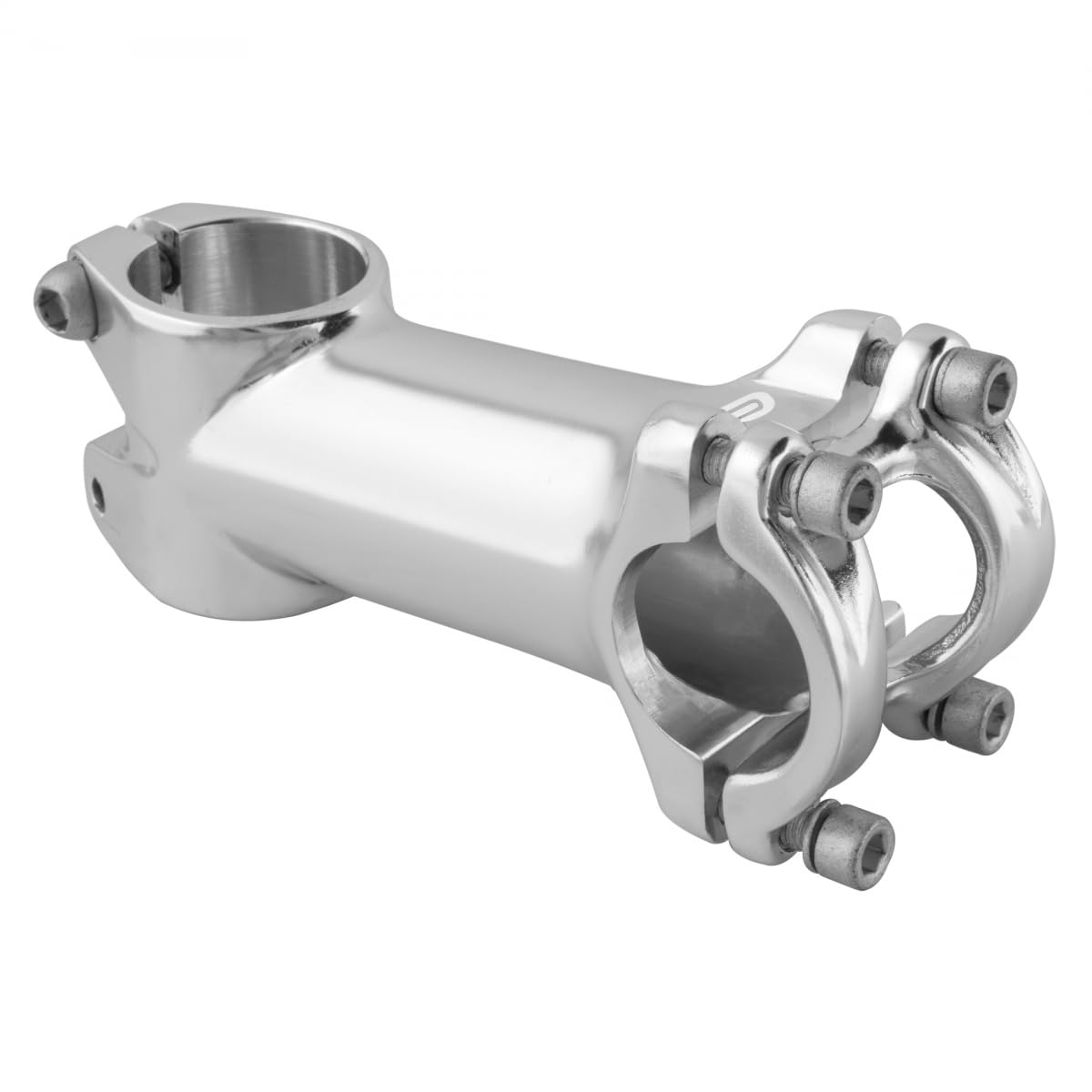 Pure Cycles 25.4 Stem 90mm 7 Degree Light Weight Bike Handlebar Stem Suitable for Urban, Mountain, Road, BMX, MTB Bikes, Silver