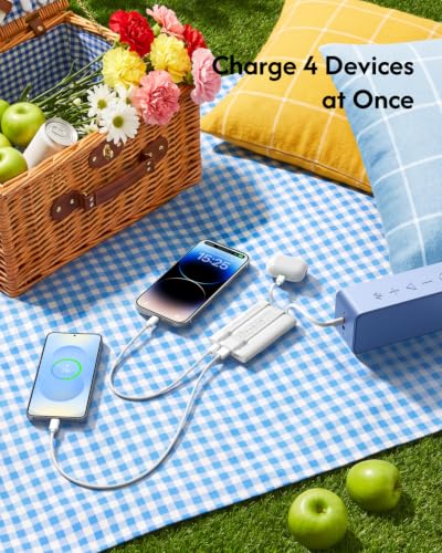 VEGER 10000mAh 0.4lb Fast Charging Portable Charger with Built-in Cables - image 5