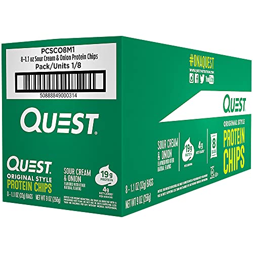 Image of Quest Protein Chips - Sour Cream & Onion (8 Bags)