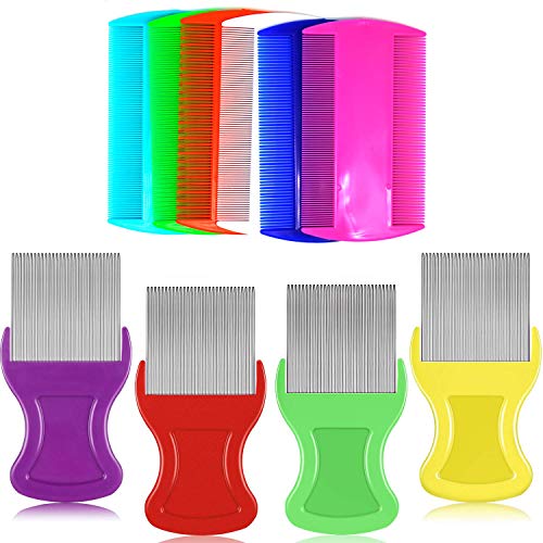 Lice Combs Double Sided Lice Removal Comb Hair Grooming Comb with Metal Teeth for Human dogs cats kids
