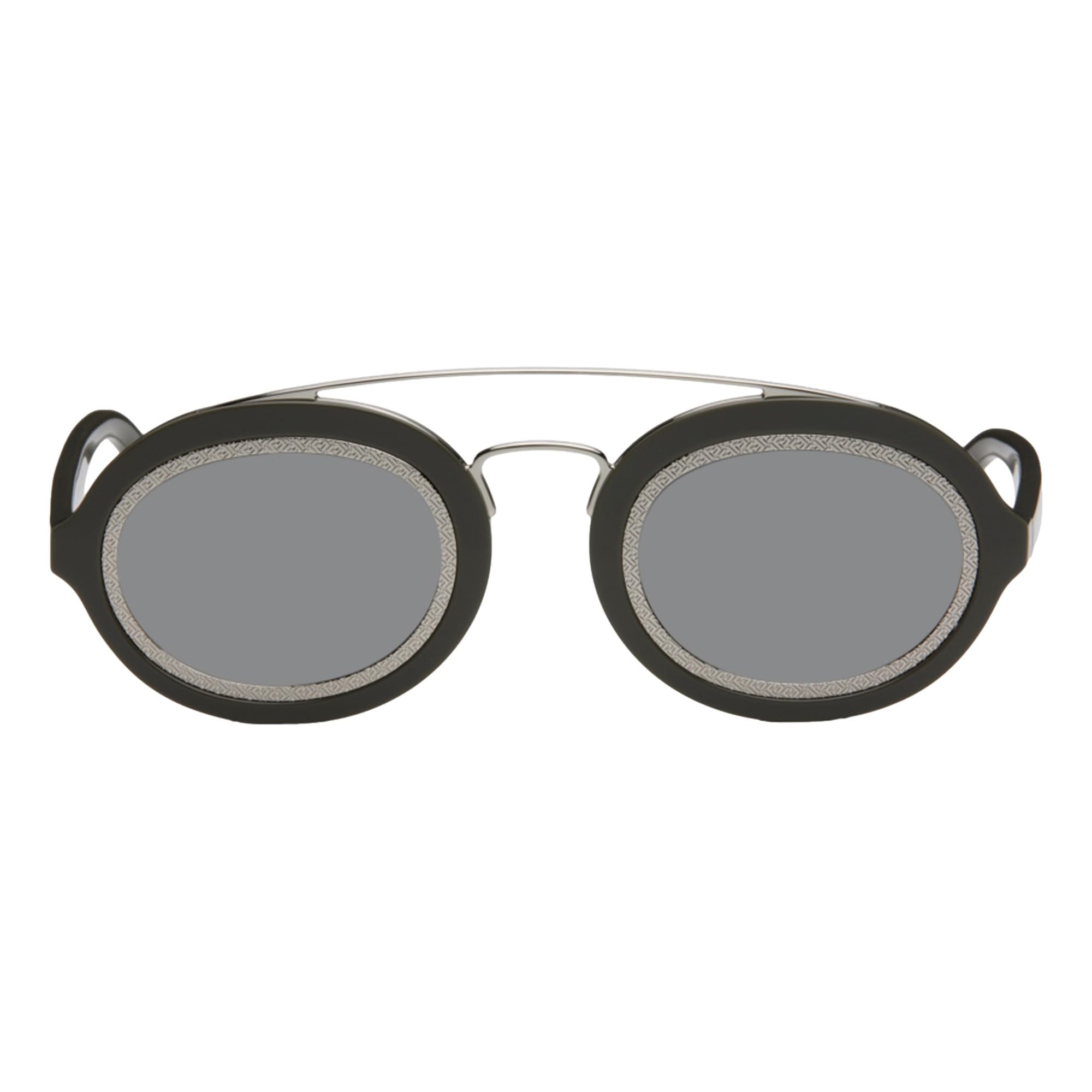 FENDI FF Mens Sunglasses Grey and Palladio Silver
