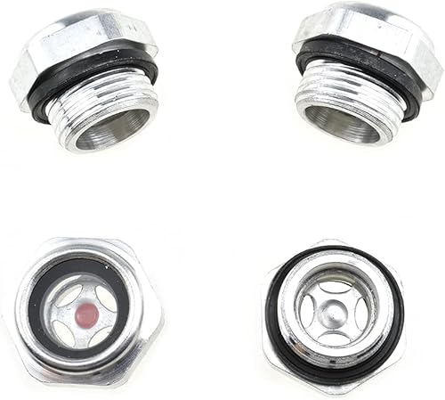 Hahiyo Medidor de nivel de compresor, vidrio de visión, transparente, aceite masculino, ajuste líquido, sin fugas, buen sellado, rosca de enganche,