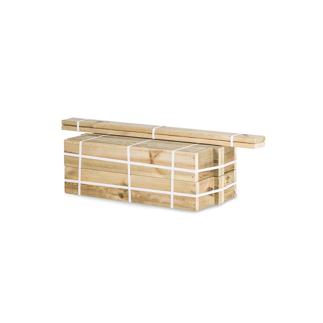 Hortalia Huerto Urbano - Jardín Vertical de Madera - Protección Autoclave Nivel IV - Stand Line (4 Bandejas, Pared)
