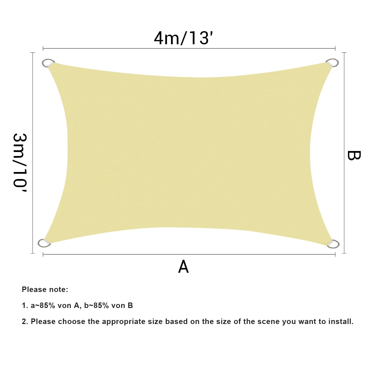 Amazon.com : HOMPER 10'x13' Sun Shade Sails Canopy