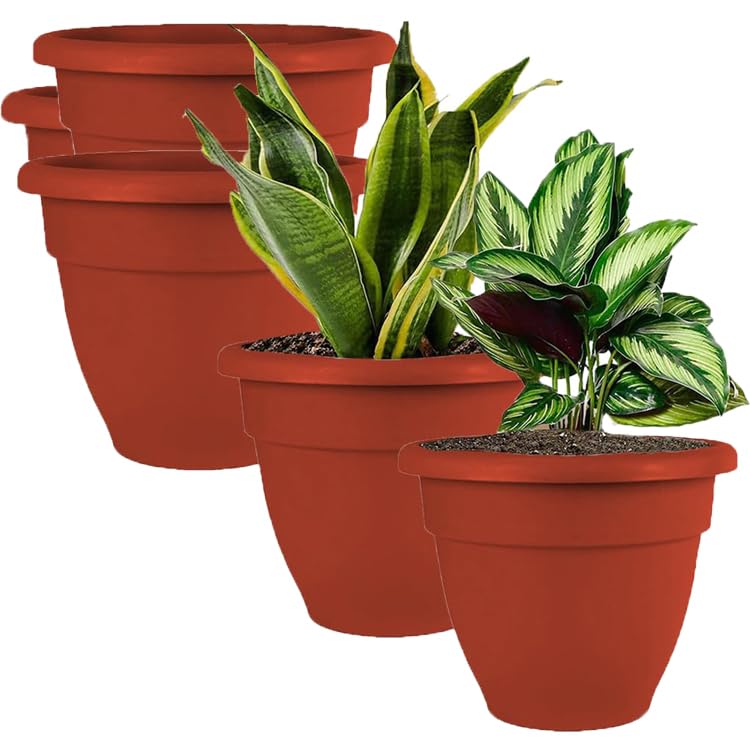TECHBLAZE 18 Inch Big Size Flower Pot for Outdoor and Indoor Planters Lightweight Strong Plastic Gamla for Modern Decorative for Home Lawn Roof Balcony (5 Red) (B09HBKS2JV) Amazon Price History, Amazon Price Tracker