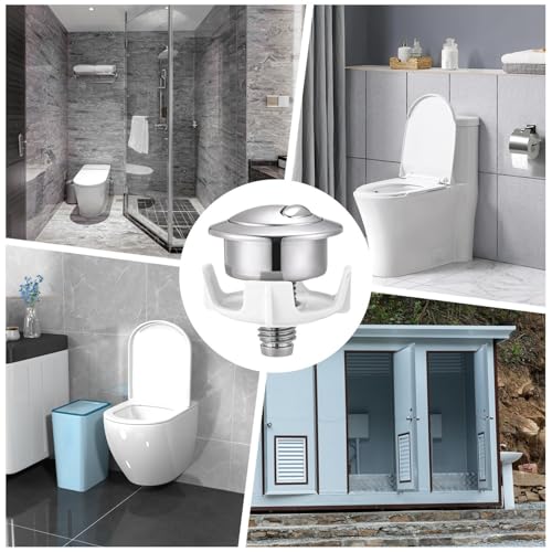 Botón de caza de agua de repuesto doble para tanque de inodoro moderno 5