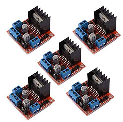5 Piezas Módulo de Placa Controladora de Accionamiento de motor L298N,Paso a...