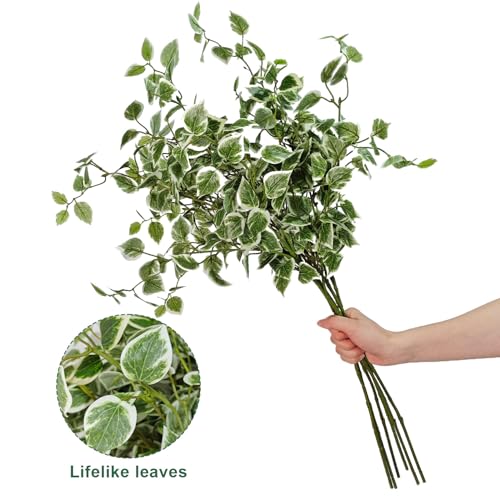 Image of 6PCS 32.7'' Artificial Fall Greenery Stems for Vase Fake Eucalyptus Leaves