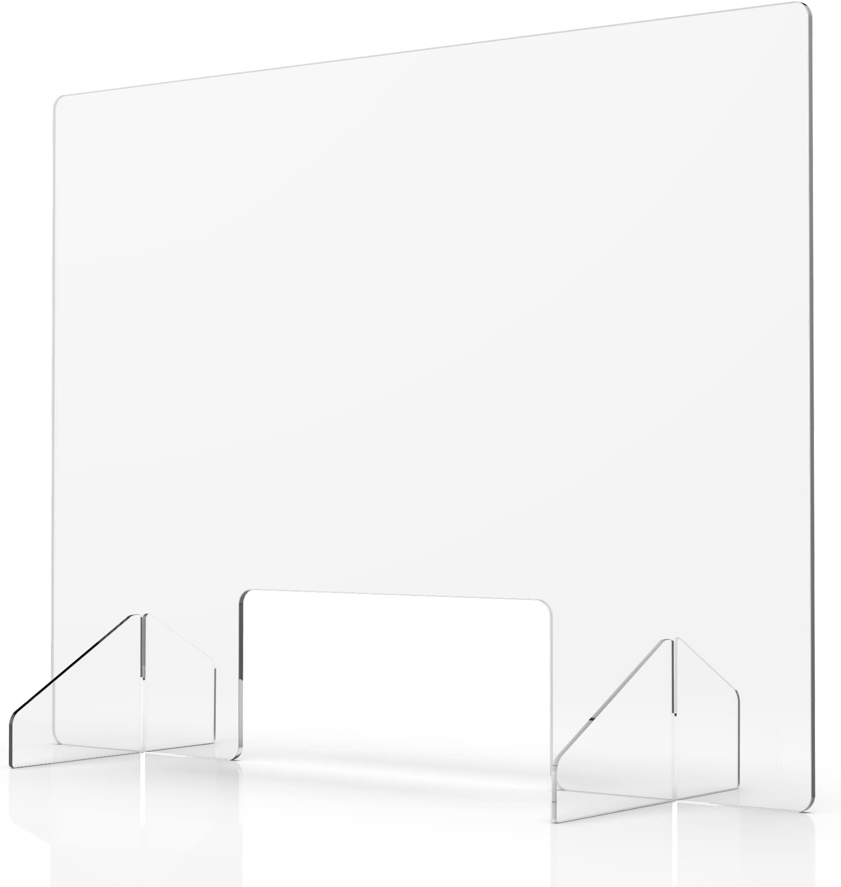 Sneeze Guard For Counter Desk - Plexiglass Plastic Shield Barrier For Counter - Plexi Glass Screen Desk Protector - Clear Acrylic Face Shields For Germ Protection Cashier Office Partition Splash Guard